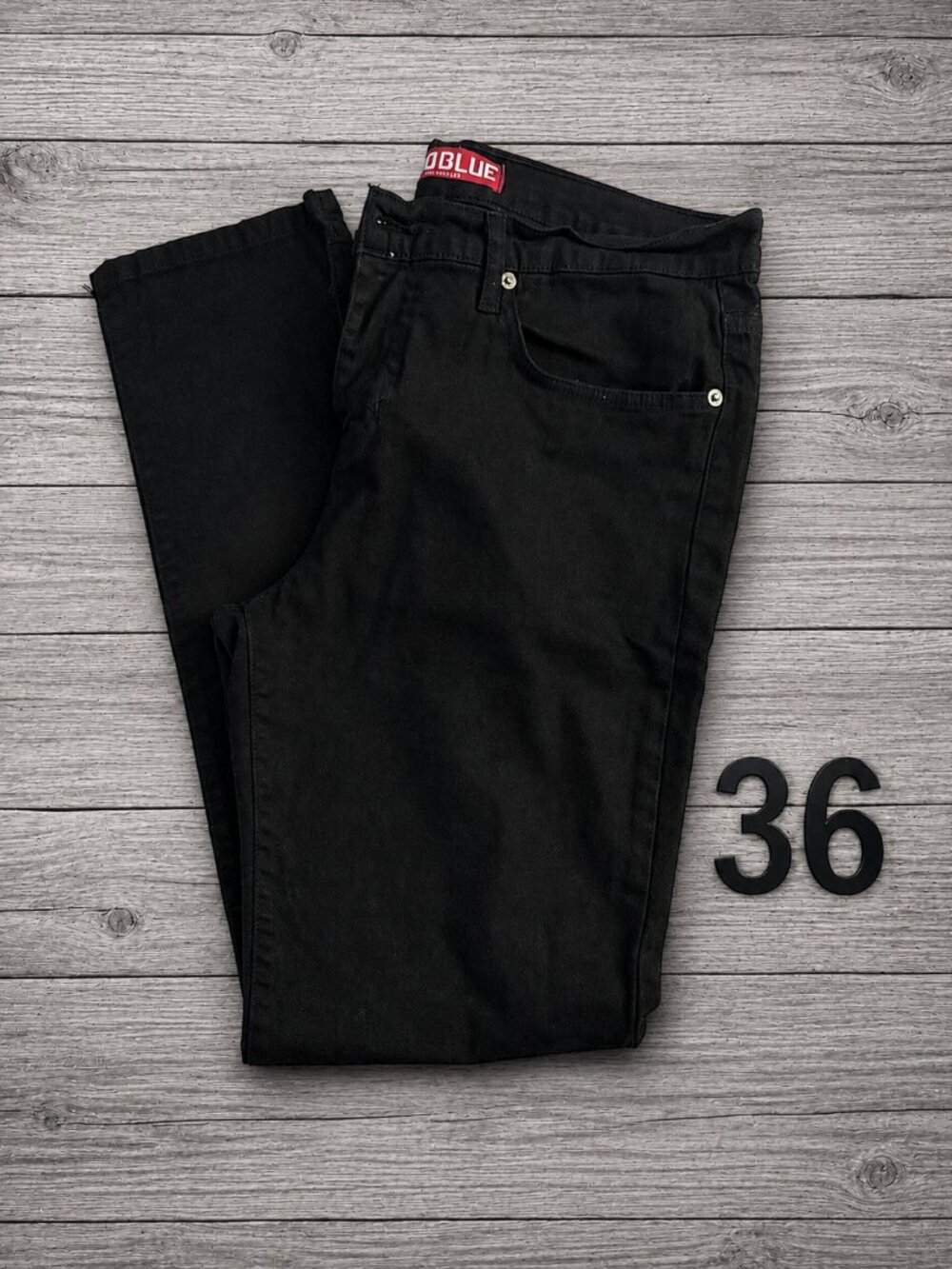 Neo Blue Black Straight Leg Jeans Men's Size 36 Great Condition (36)